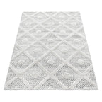 PISA - Tapis de salon à motif losange gris - PIS4707GRI PISA