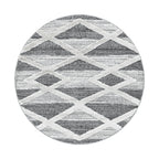 PISA - Tapis de salon rond à motif moderne gris - PIS4709GRI PISA