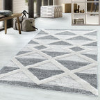 PISA - Tapis de salon à motif moderne gris - PIS4709GRI PISA