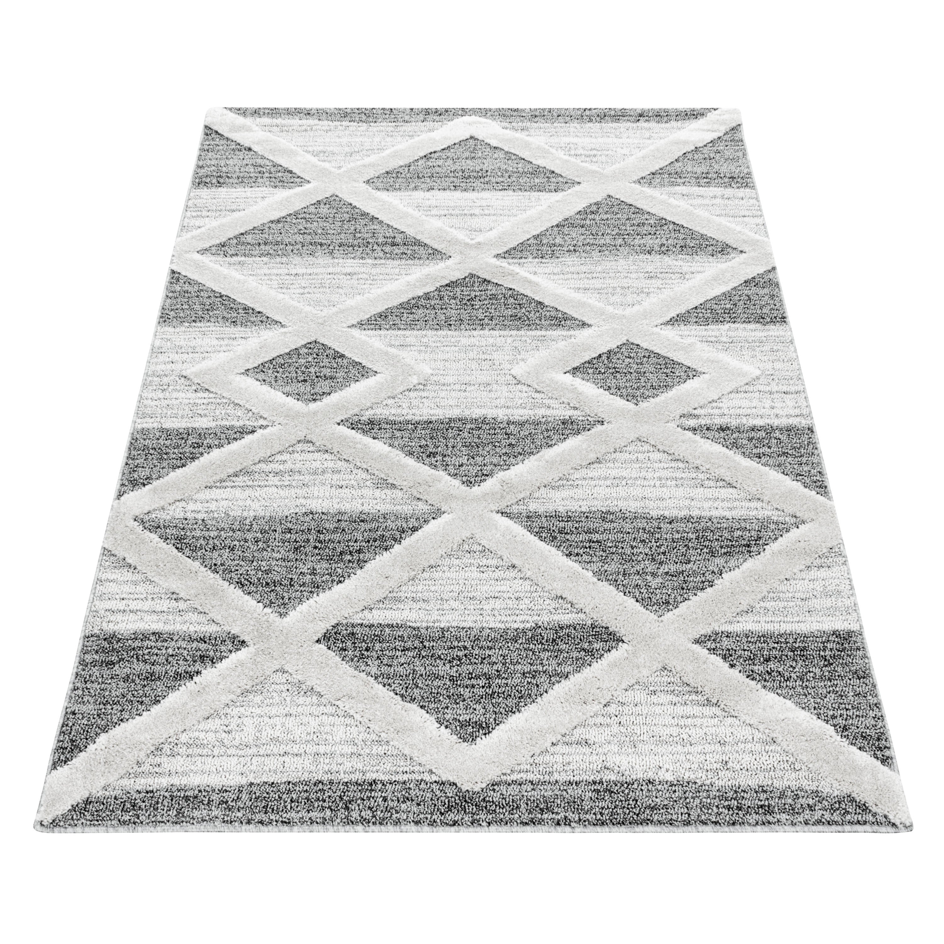 PISA - Tapis de salon à motif moderne gris - PIS4709GRI PISA