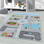 PLAY - Tapis enfant circuit gris - PLA2902GRI PLAY
