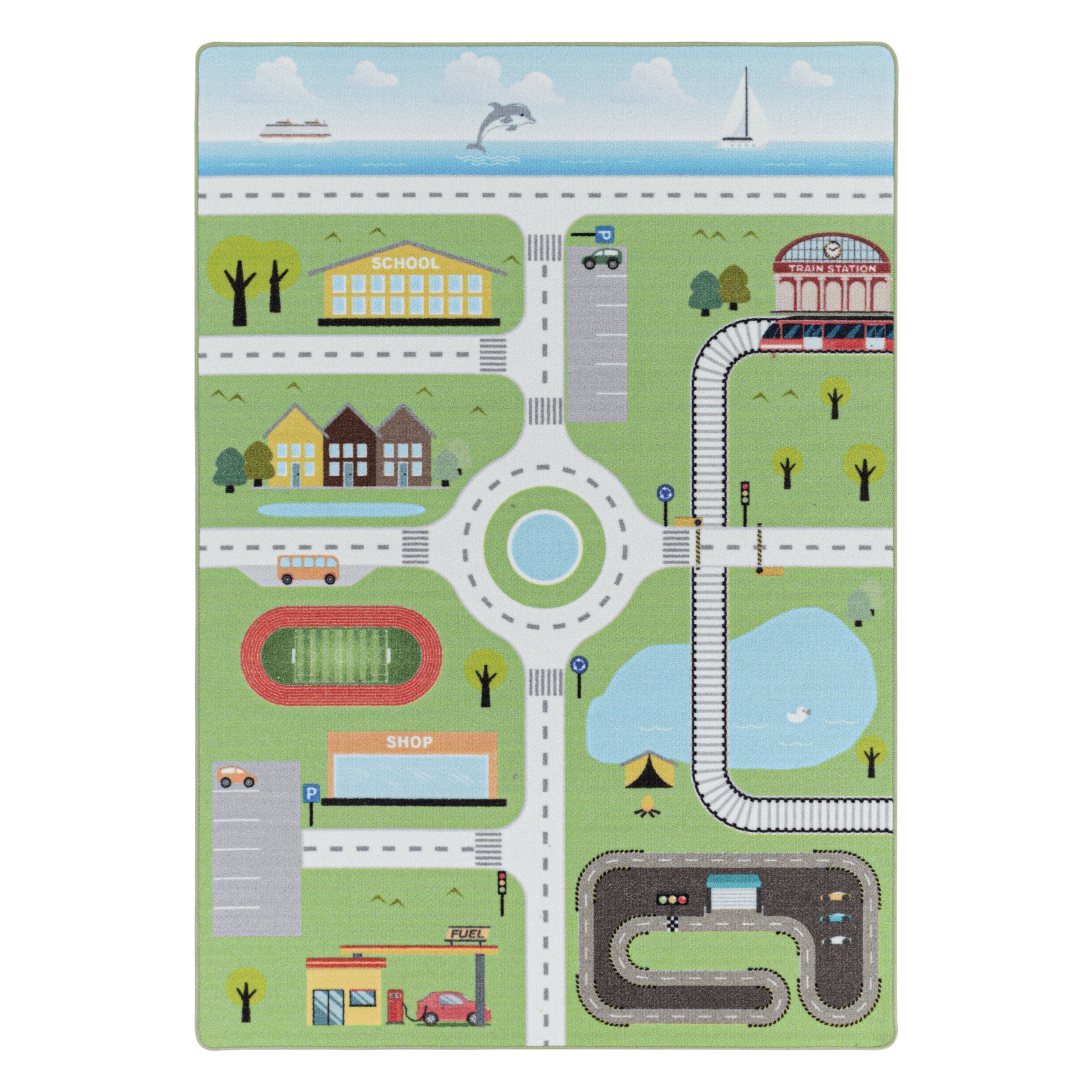 PLAY - Tapis enfant circuit vert - PLA2902VER PLAY