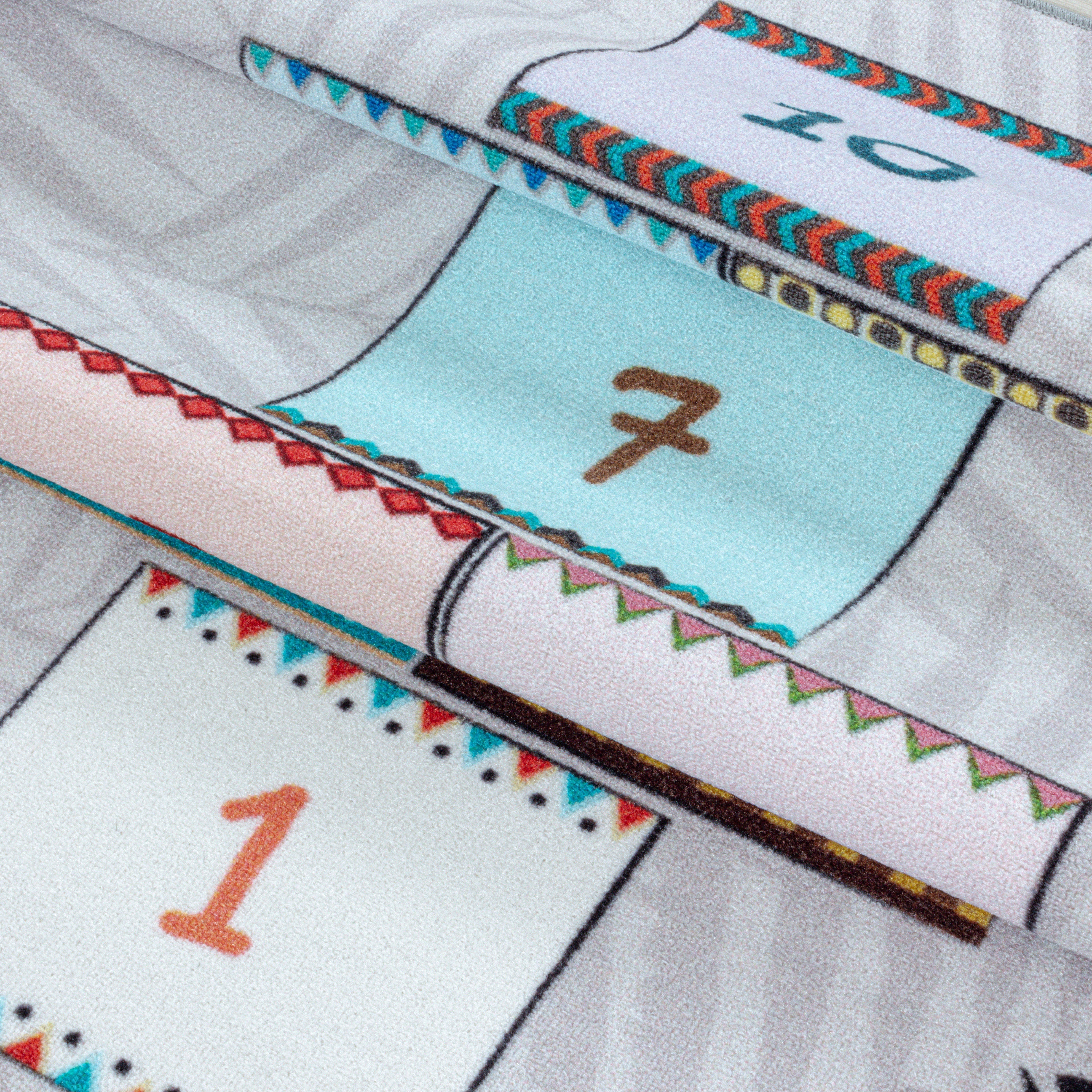 PLAY - Tapis enfant marelle gris - PLA2903GRI PLAY