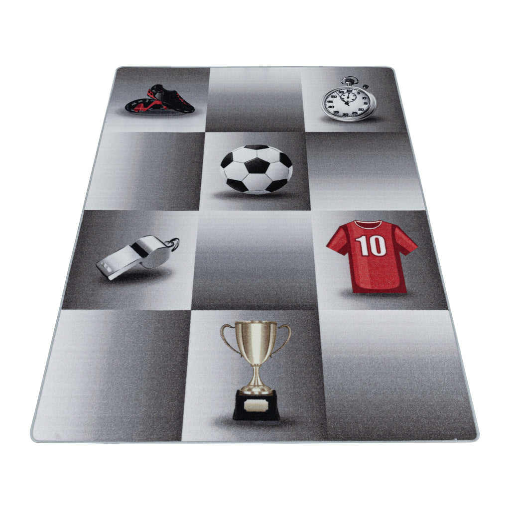 PLAY - Tapis enfant football gris - PLA2906GRI PLAY