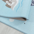 PLAY - Tapis enfant jeu de l’oie pirate bleu - PLA2908BLE PLAY