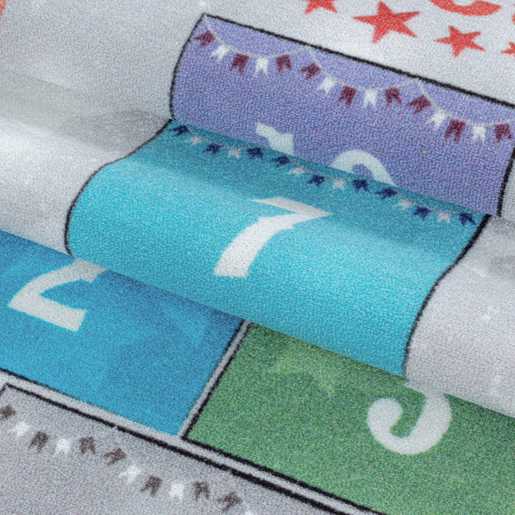 PLAY - Tapis enfant marelle cirque gris - PLA2909GRI PLAY