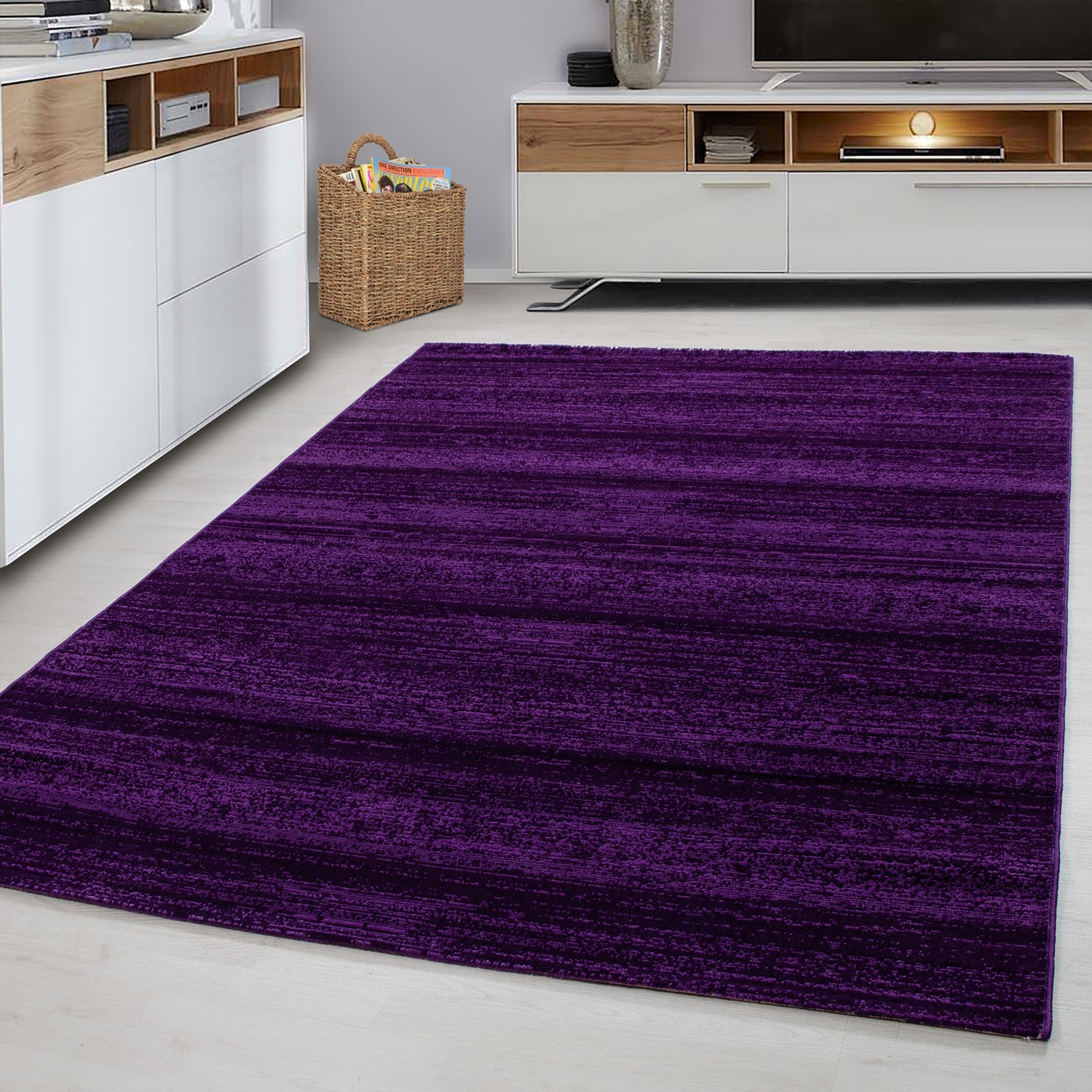 PLUS - Tapis uni à poils courts violet - PLU8000VIO PLUS