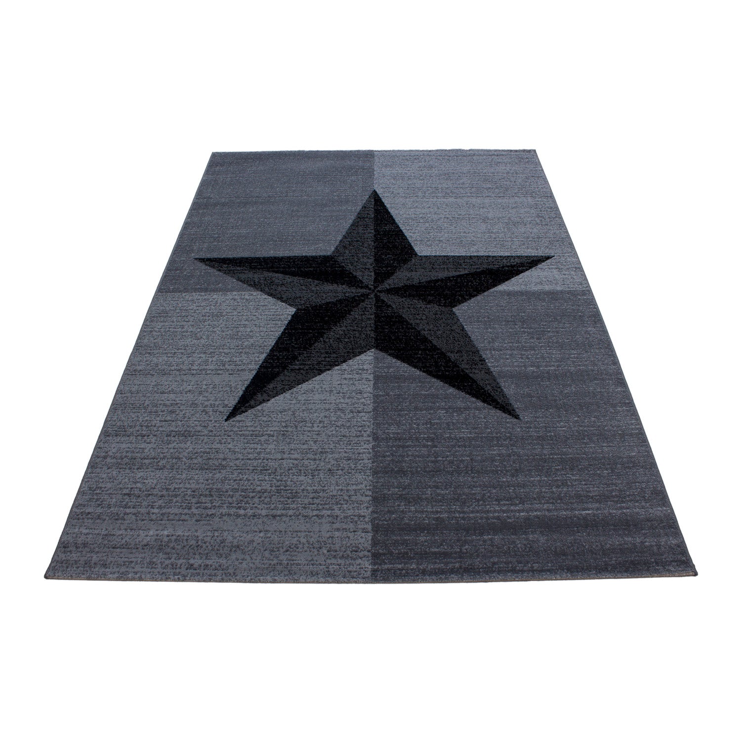 PLUS - Tapis à poils courts étoile gris - PLU8002GRI PLUS