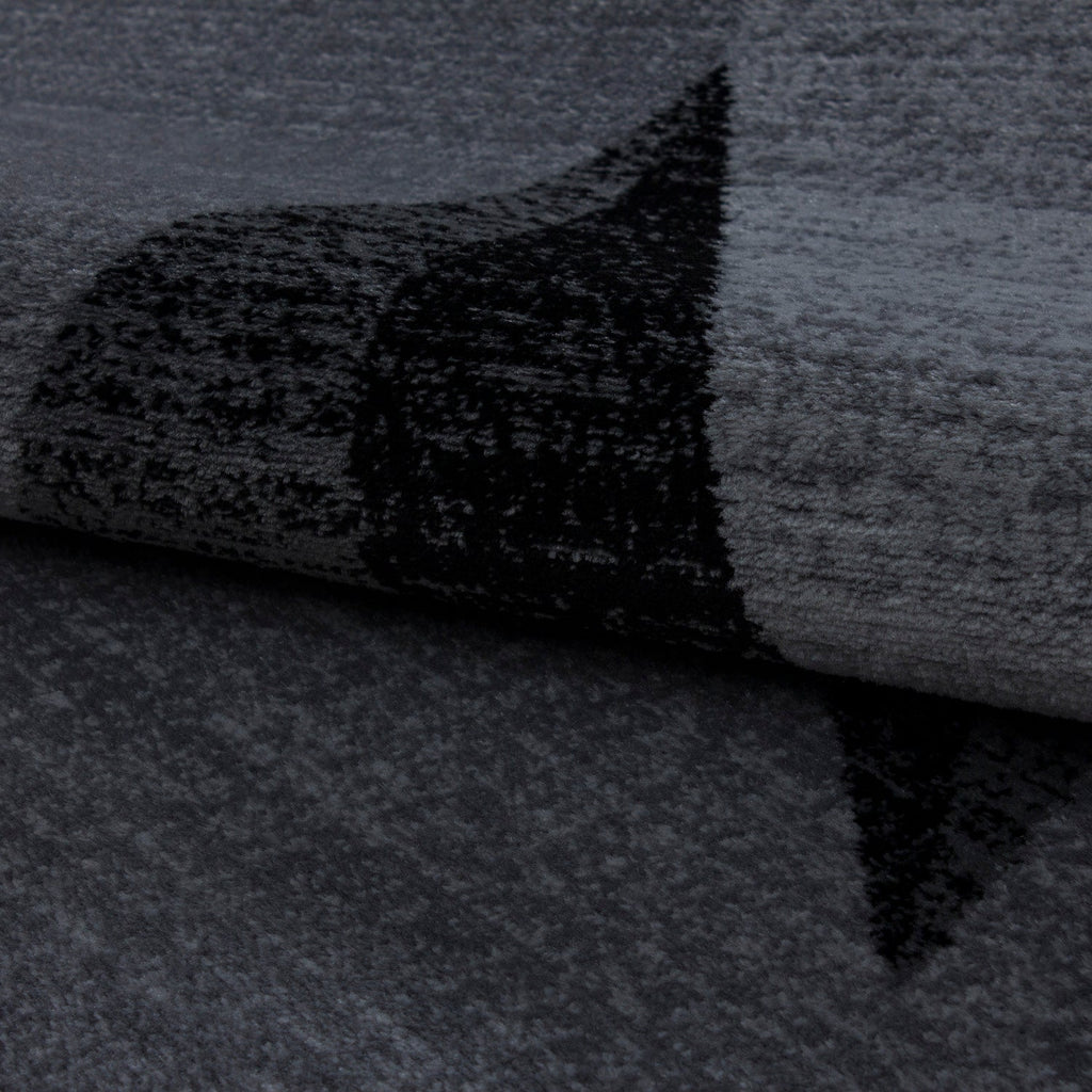 PLUS - Tapis à poils courts étoile gris - PLU8002GRI PLUS