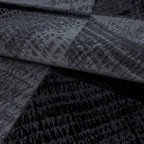 PLUS - Tapis à poils courts graphique noir - PLU8003NOI PLUS