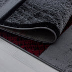 PLUS - Tapis à poils courts graphique rouge - PLU8003ROU PLUS