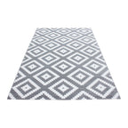 PLUS - Tapis à poils courts losange gris - PLU8005GRI PLUS