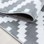 PLUS - Tapis à poils courts losange gris - PLU8005GRI PLUS