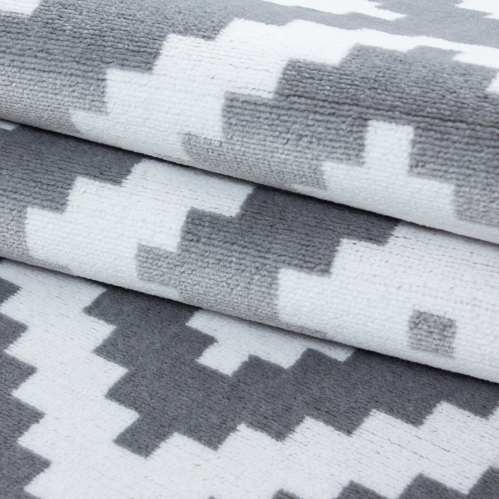 PLUS - Tapis à poils courts losange gris - PLU8005GRI PLUS