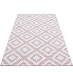 PLUS - Tapis à poils courts losange rose - PLU8005ROS PLUS