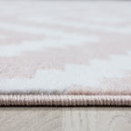 PLUS - Tapis à poils courts losange rose - PLU8005ROS PLUS