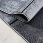 PLUS - Tapis à poils courts effet briques noir - PLU8007NOI PLUS
