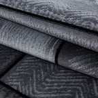 PLUS - Tapis à poils courts effet briques noir - PLU8007NOI PLUS