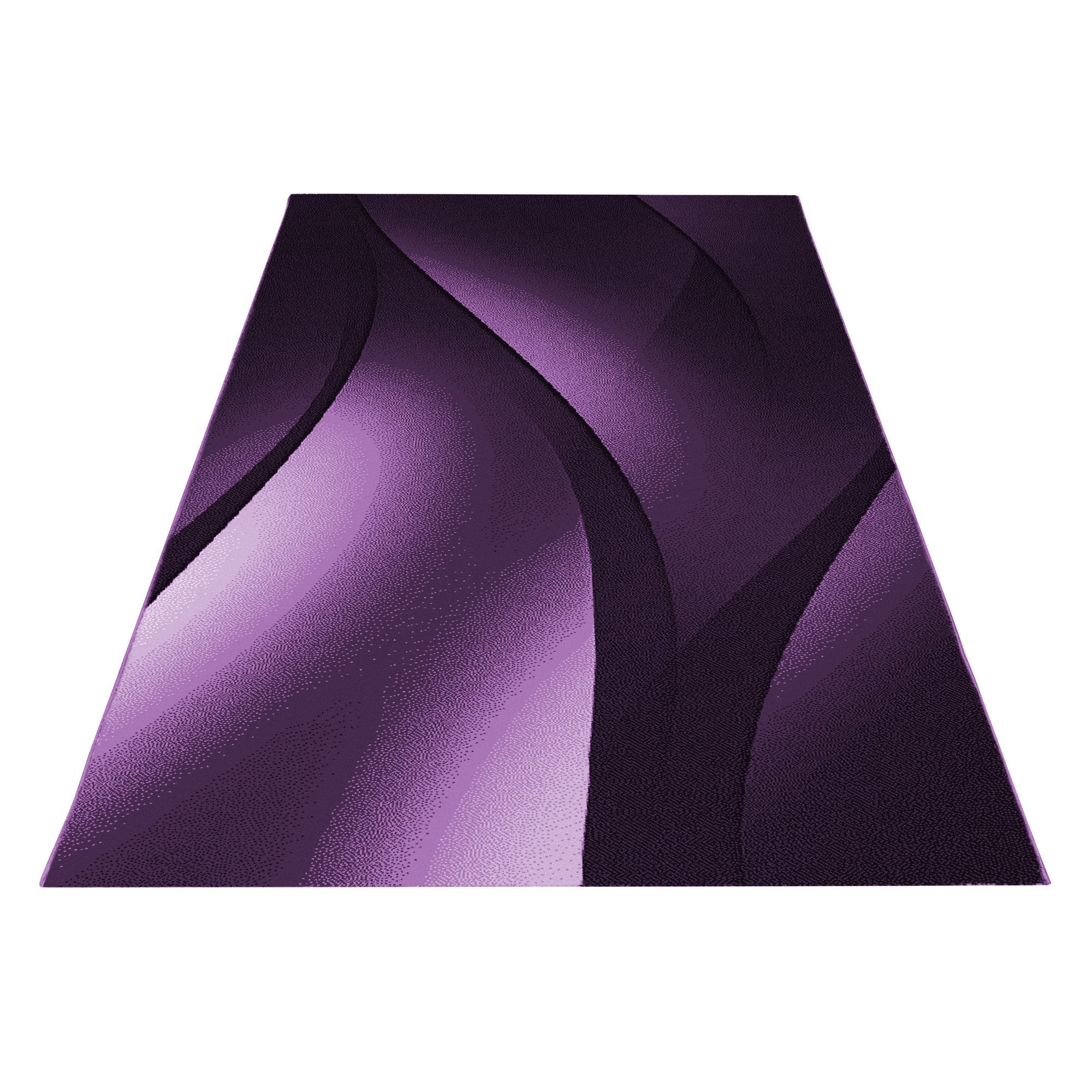 PLUS - Tapis à poils courts vague violet - PLU8010LIL PLUS