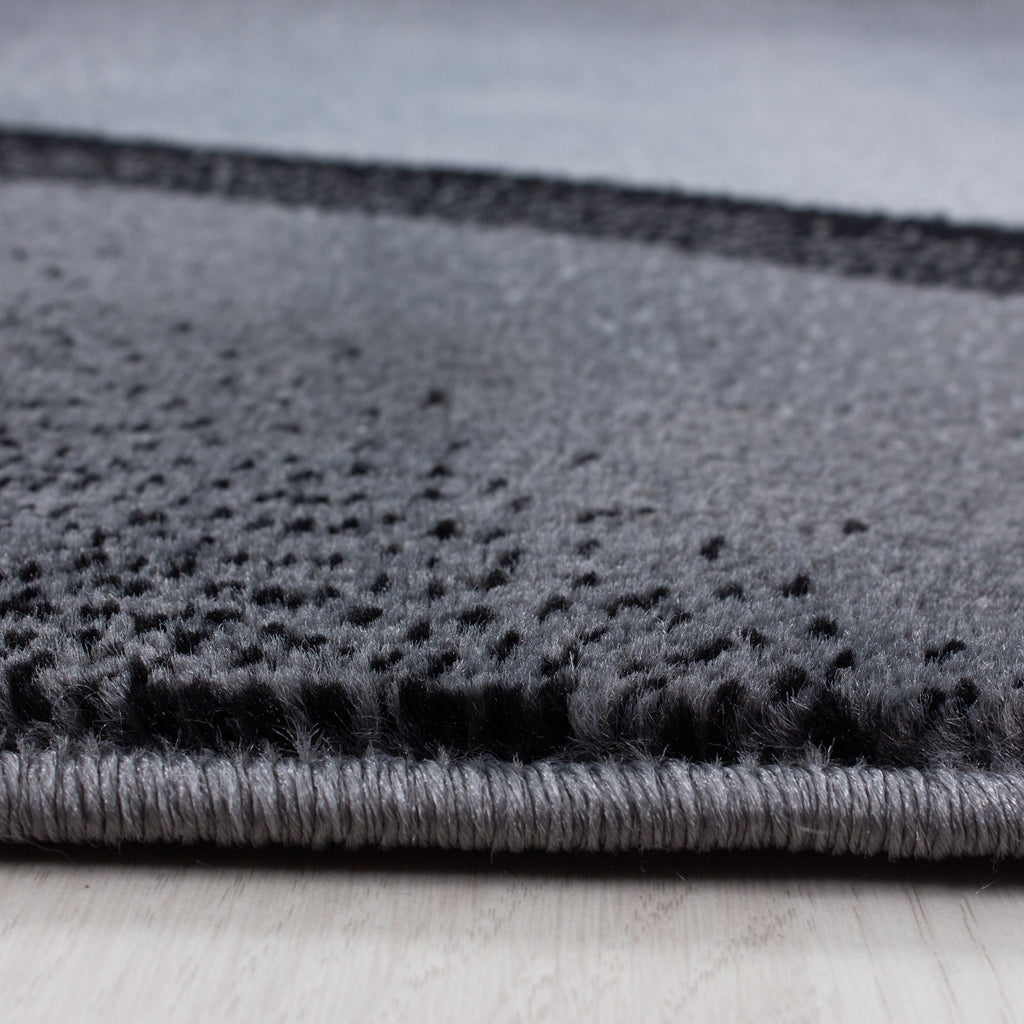 PLUS - Tapis à poils courts vague noir - PLU8010NOI PLUS