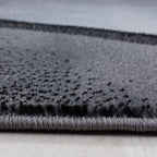 PLUS - Tapis à poils courts vague noir - PLU8010NOI PLUS