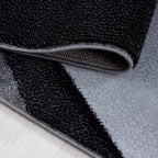 PLUS - Tapis à poils courts vague noir - PLU8010NOI PLUS