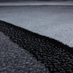 PLUS - Tapis à poils courts vague noir - PLU8010NOI PLUS