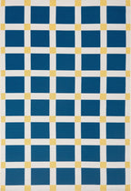 POSITANO - Tapis de terrasse bleu à carreaux - POS703BLE POSITANO