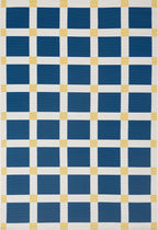 POSITANO - Tapis de terrasse bleu à carreaux - POS703BLE POSITANO