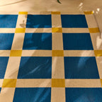 POSITANO - Tapis de terrasse bleu à carreaux - POS703BLE POSITANO