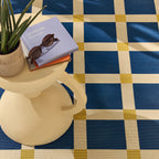 POSITANO - Tapis de terrasse bleu à carreaux - POS703BLE POSITANO