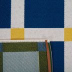 POSITANO - Tapis de terrasse bleu à carreaux - POS703BLE POSITANO