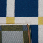 POSITANO - Tapis de terrasse bleu à carreaux - POS703BLE POSITANO