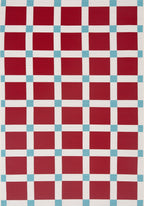 POSITANO - Tapis de terrasse bordeaux à carreaux - POS703BOR POSITANO