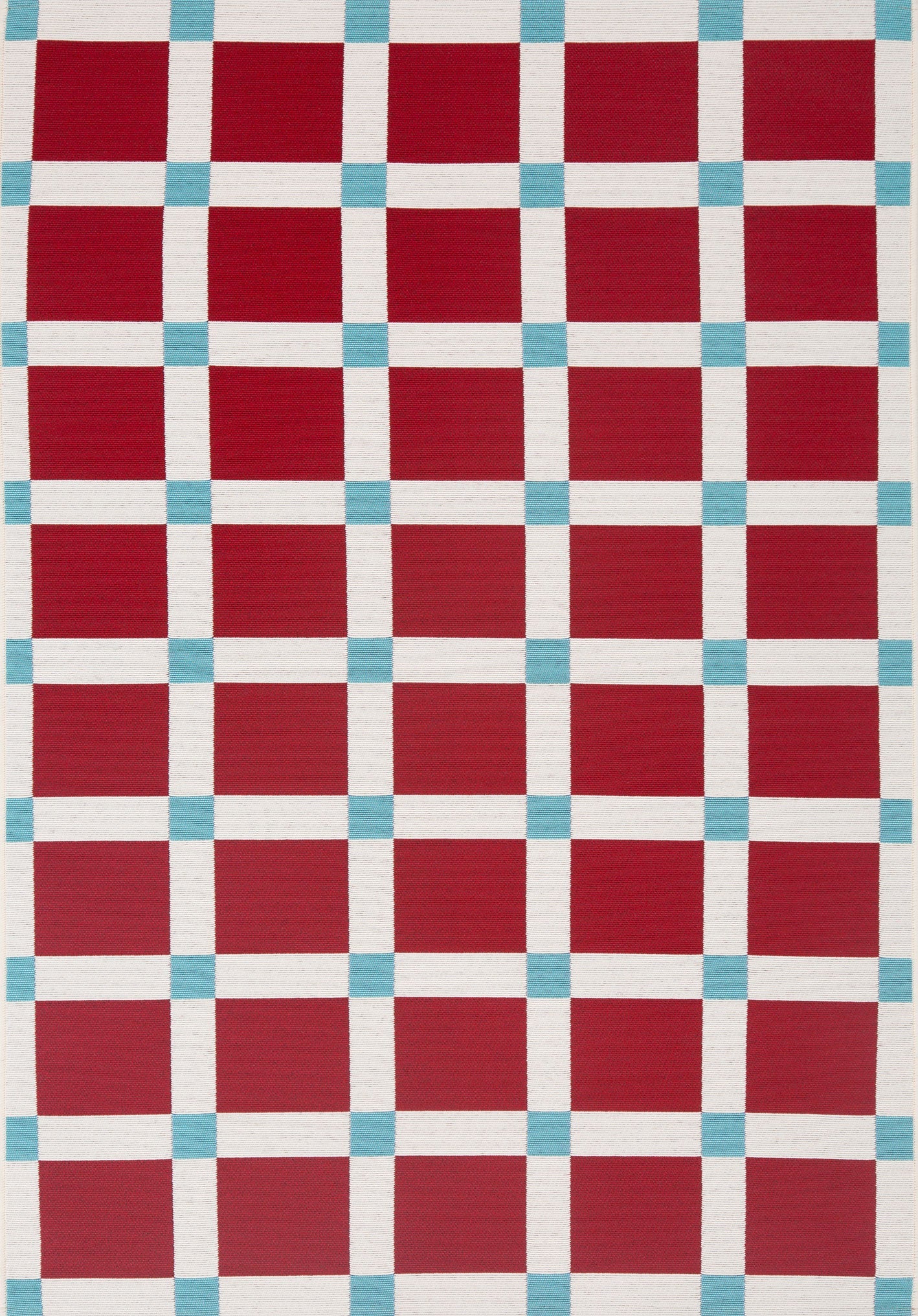 POSITANO - Tapis de terrasse bordeaux à carreaux - POS703BOR POSITANO