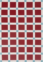 POSITANO - Tapis de terrasse bordeaux à carreaux - POS703BOR POSITANO