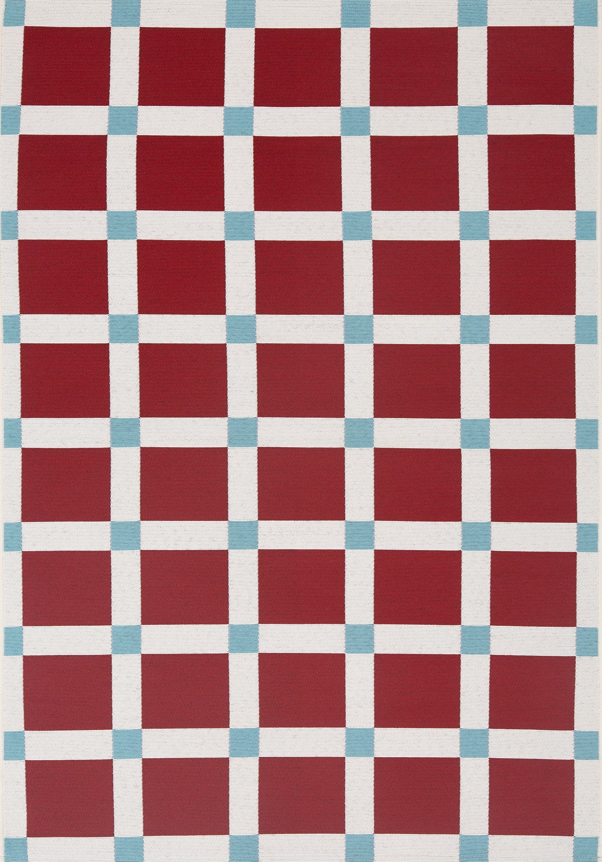 POSITANO - Tapis de terrasse bordeaux à carreaux - POS703BOR POSITANO