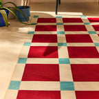 POSITANO - Tapis de terrasse bordeaux à carreaux - POS703BOR POSITANO