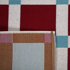POSITANO - Tapis de terrasse bordeaux à carreaux - POS703BOR POSITANO