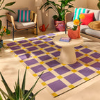 POSITANO - Tapis de terrasse violet à carreaux - POS703VIO POSITANO
