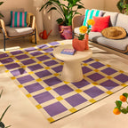 POSITANO - Tapis de terrasse violet à carreaux - POS703VIO POSITANO
