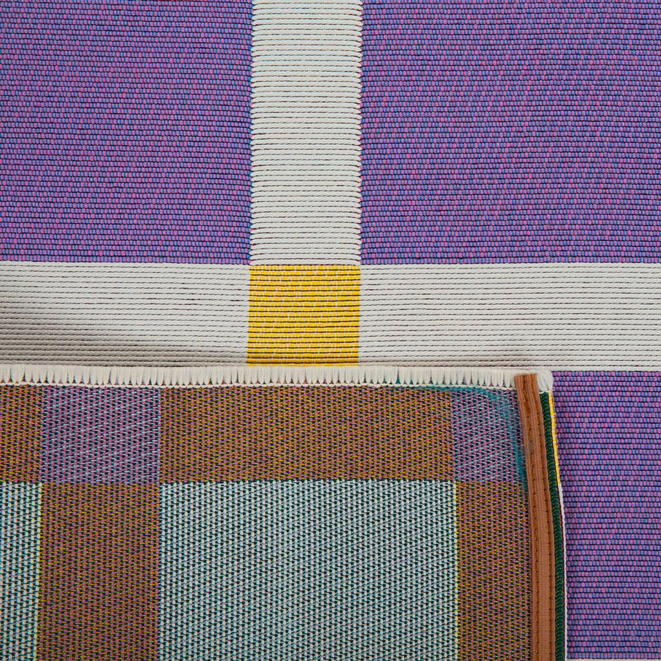 POSITANO - Tapis de terrasse violet à carreaux - POS703VIO POSITANO