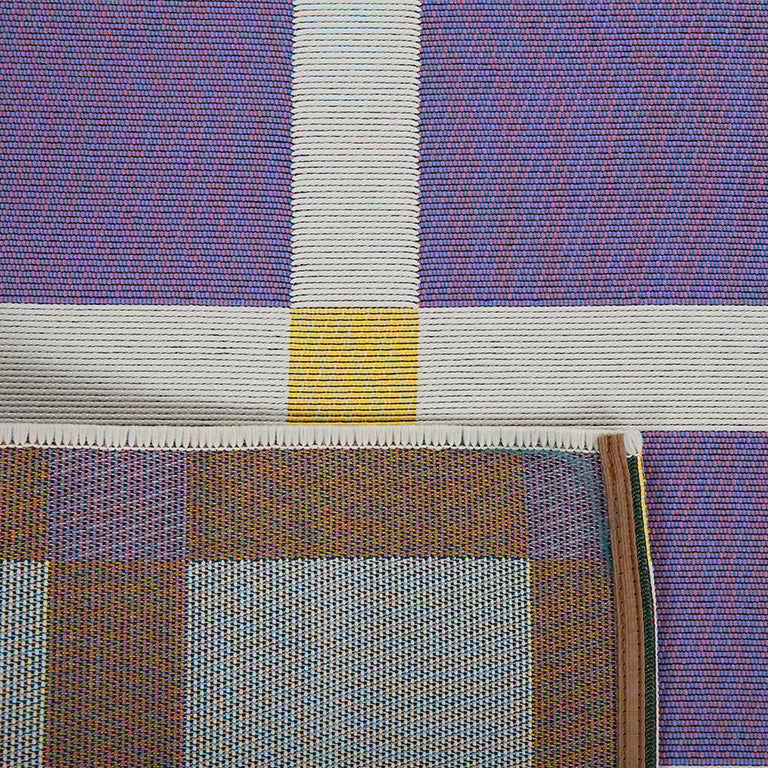 POSITANO - Tapis de terrasse violet à carreaux - POS703VIO POSITANO