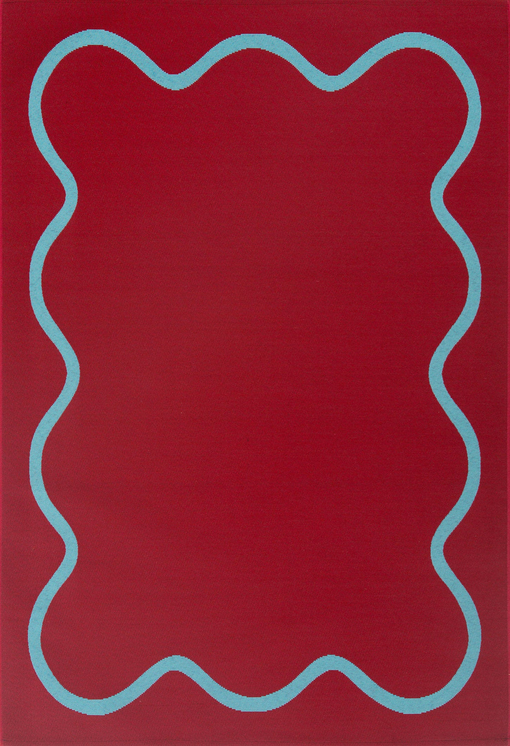 POSITANO - Tapis de terrasse bordeaux à motif ondulé - POS704BOR POSITANO