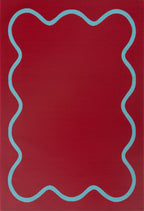 POSITANO - Tapis de terrasse bordeaux à motif ondulé - POS704BOR POSITANO