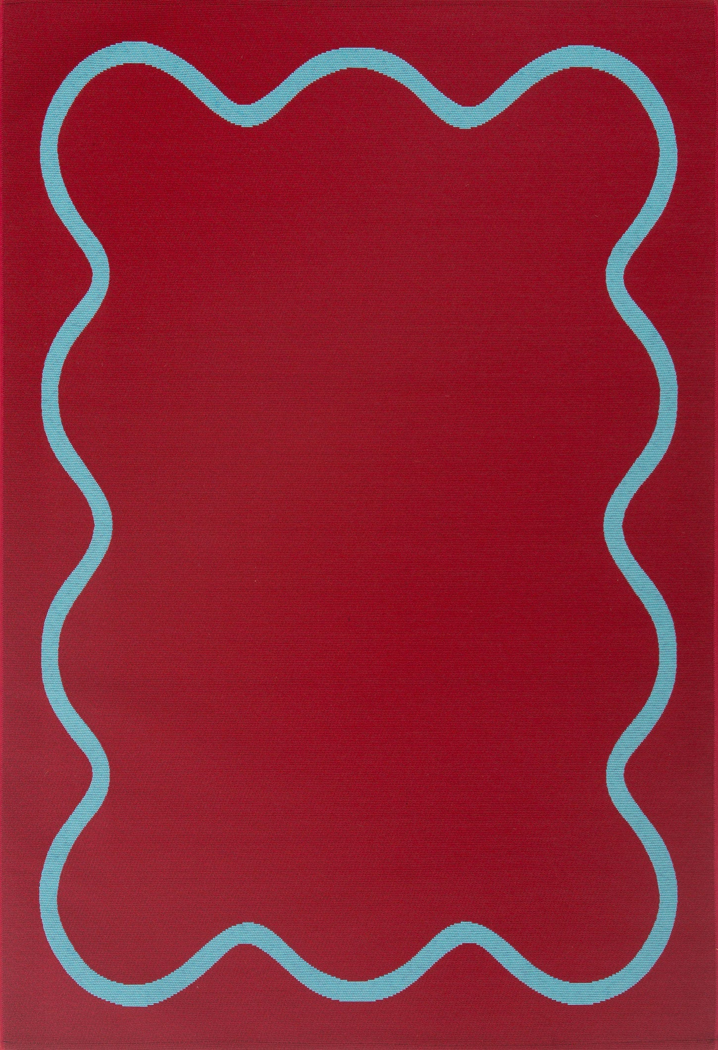 POSITANO - Tapis de terrasse bordeaux à motif ondulé - POS704BOR POSITANO
