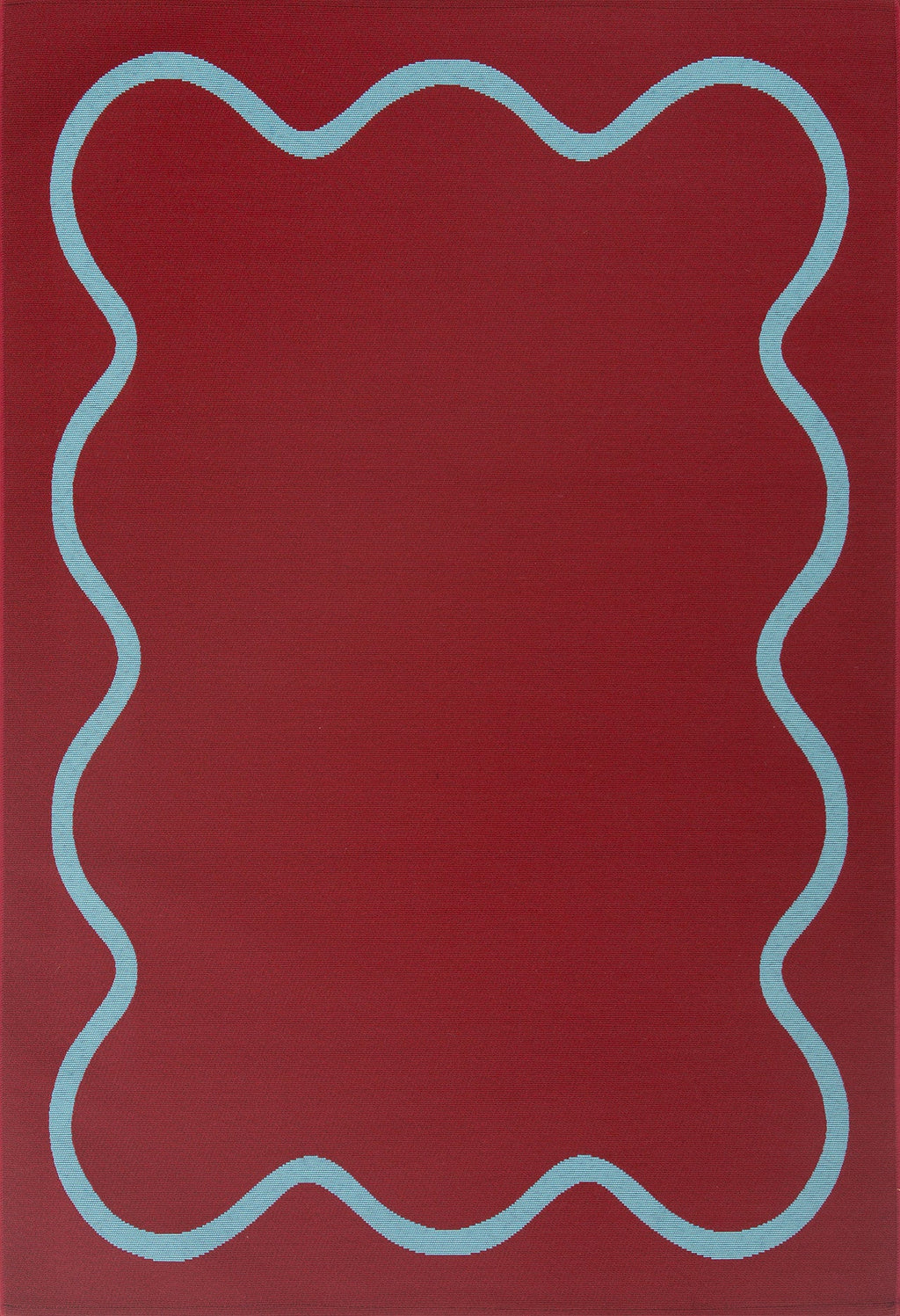 POSITANO - Tapis de terrasse bordeaux à motif ondulé - POS704BOR POSITANO