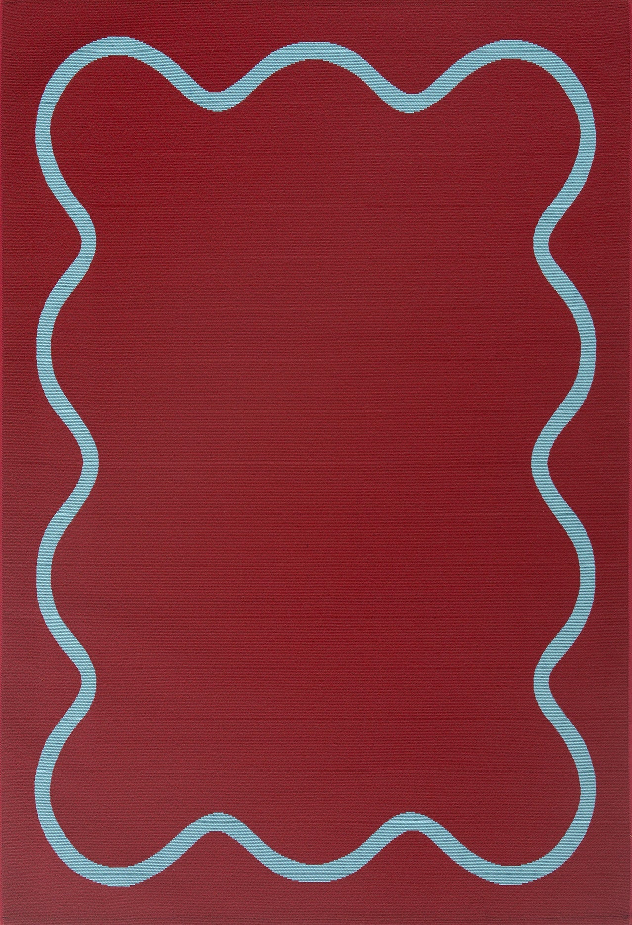 POSITANO - Tapis de terrasse bordeaux à motif ondulé - POS704BOR POSITANO