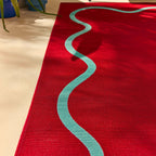 POSITANO - Tapis de terrasse bordeaux à motif ondulé - POS704BOR POSITANO