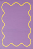POSITANO - Tapis de terrasse violet à motif ondulé - POS704VIO POSITANO
